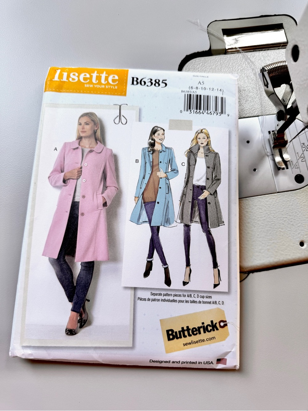 Butterick lisette women’s coat, sewing pattern